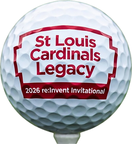 2026 re:Invent Invitational golf ball logo